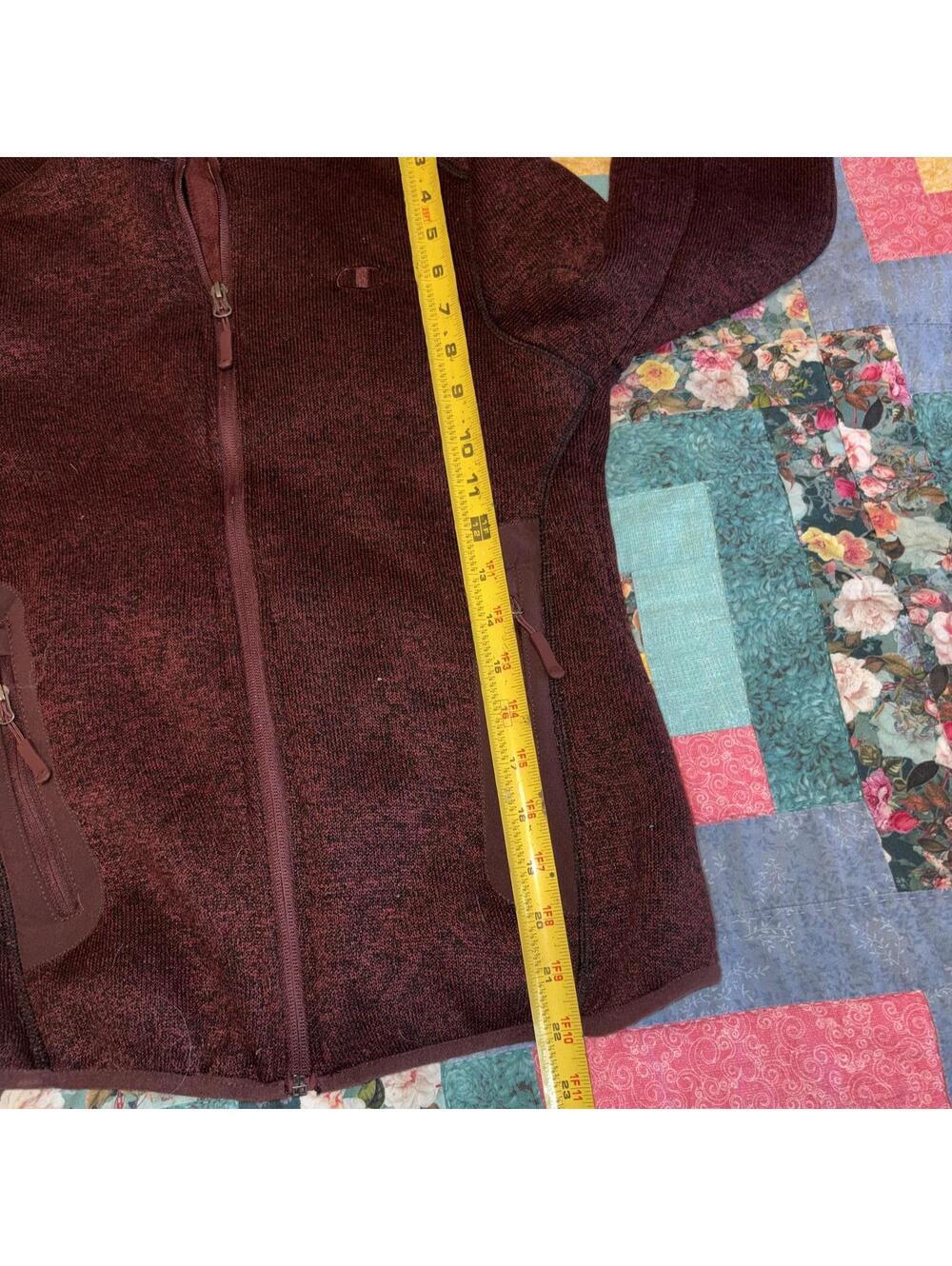 Champion Performance Womans Small Maroon Full-Zip Fleece Jacket 100% Polyester - Picture 8 of 9
